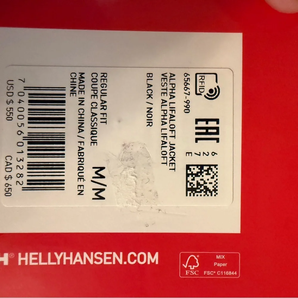 Helly Hansen Men's Alpha LIFALOFT™ Insulated Ski Jacket SZ. Medium AWESOME!!! - Picture 11 of 11